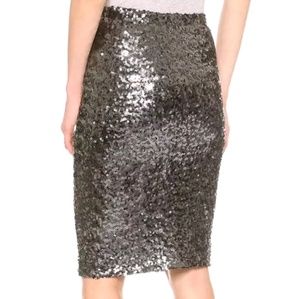 BB Dakota Plus Size 1x Gunmetal Sequin Skirt